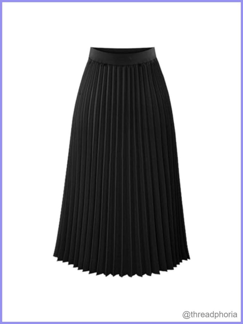 Women's Pleated Midi Skirt High Waist A-Line Chiffon Flowy